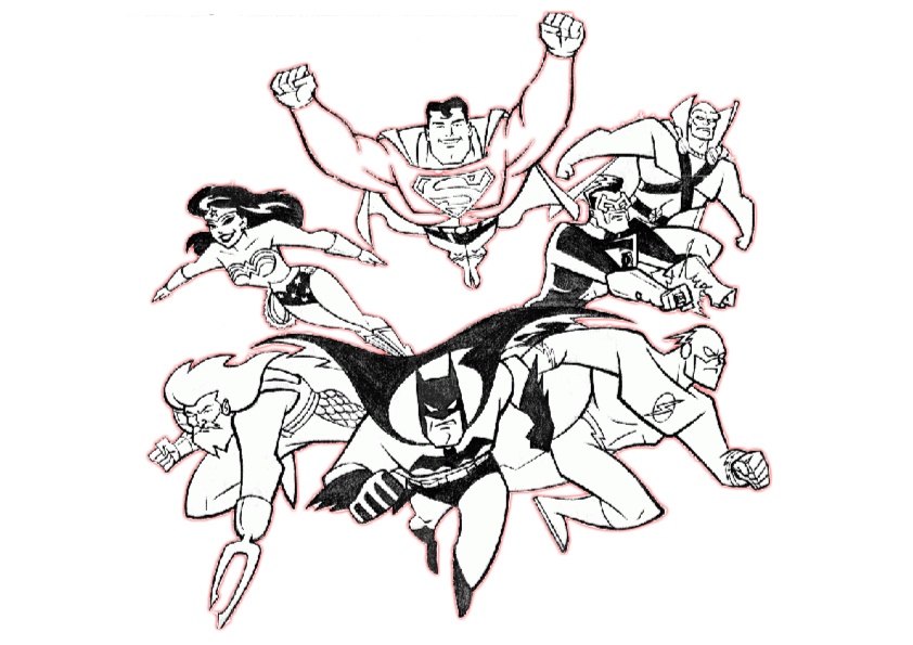 Justice League Superheroes Batman Coloring Pages