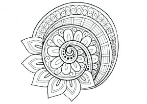 Mandala Flowers Detailed Adult Coloring Pages