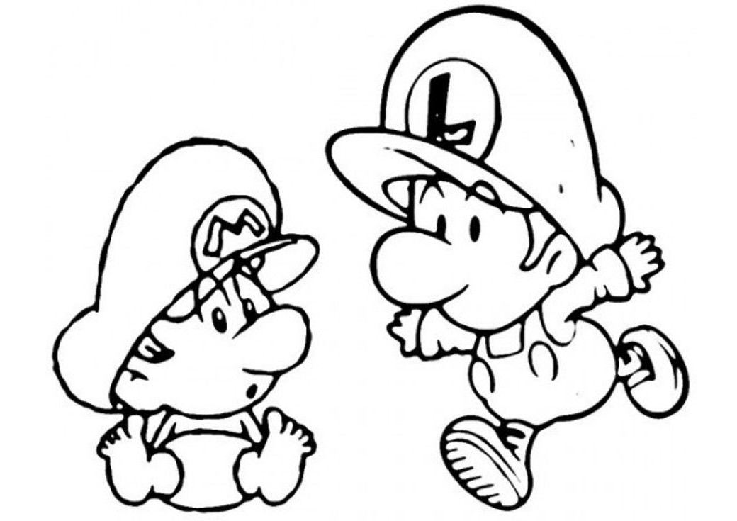 baby luigi coloring pages