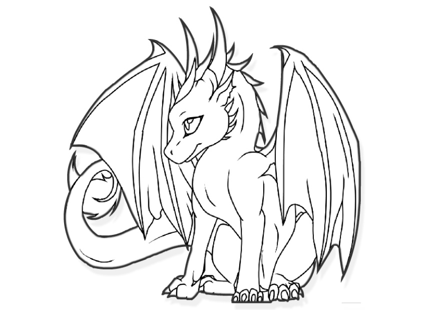 Download Mythical Creature Dragon Printable Coloring Pages - Print Color Craft