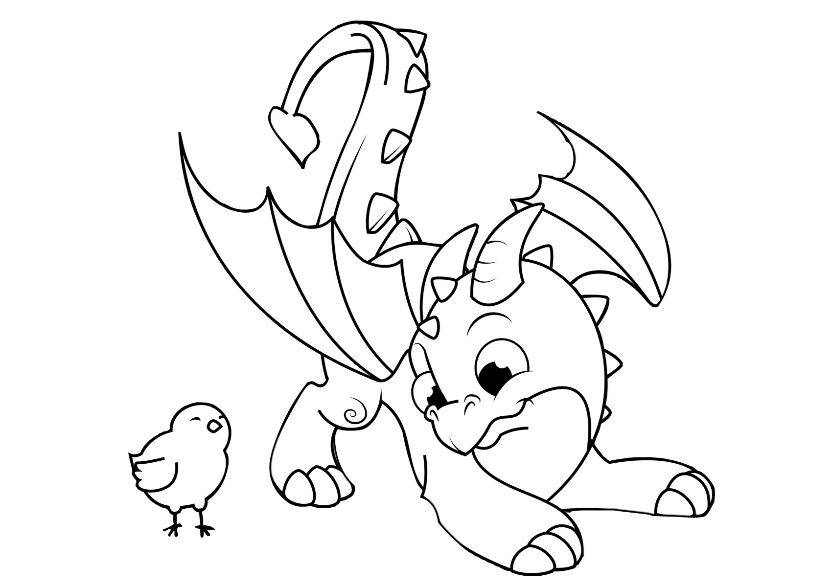 cute dragon coloring pages to print