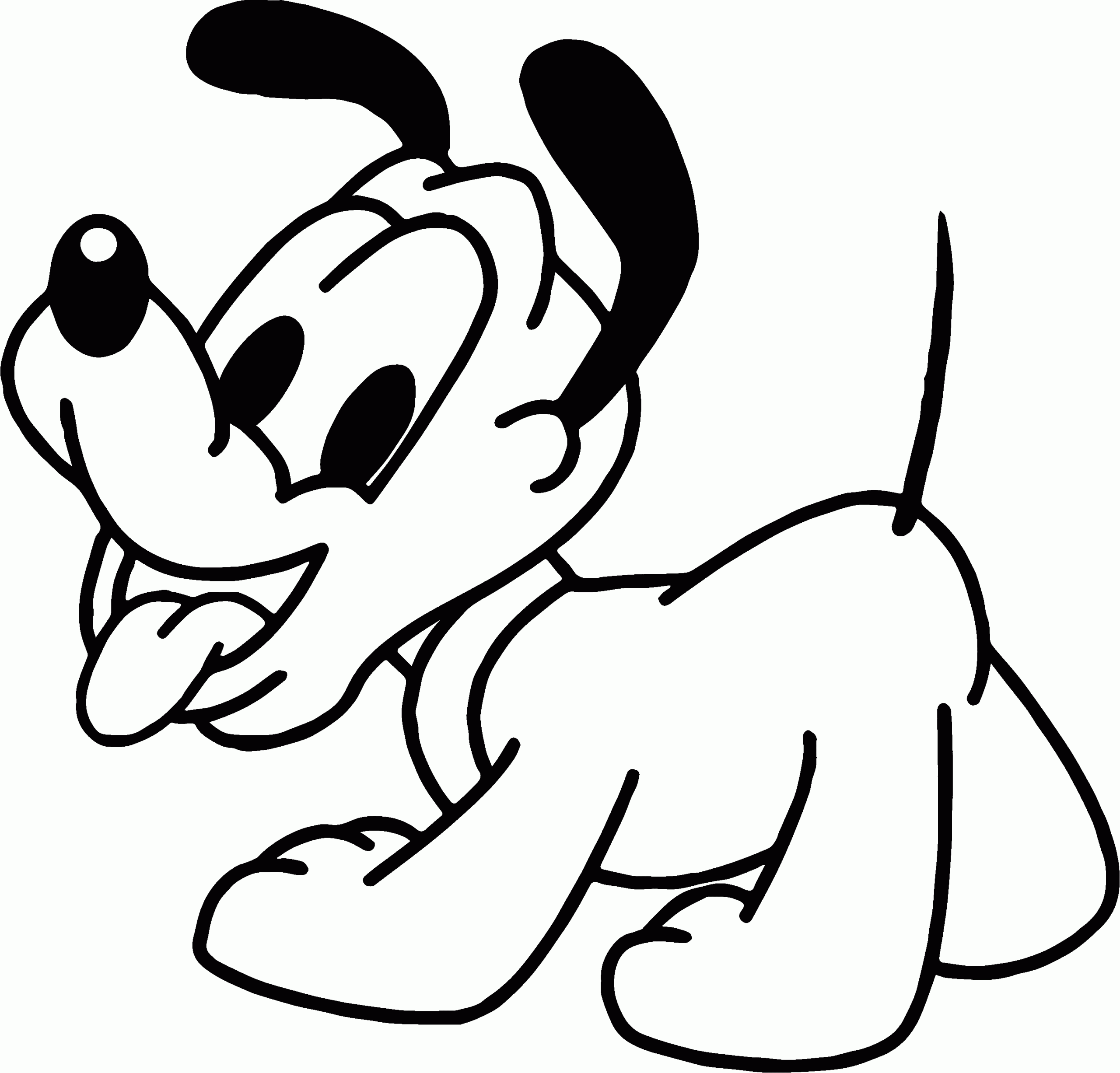 Playful Puppy Pluto Coloring Page