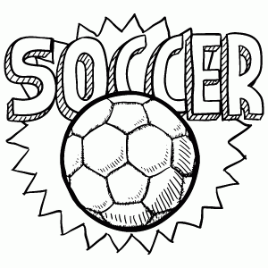 Printable Soccer Coloring Page Outdoor Sports