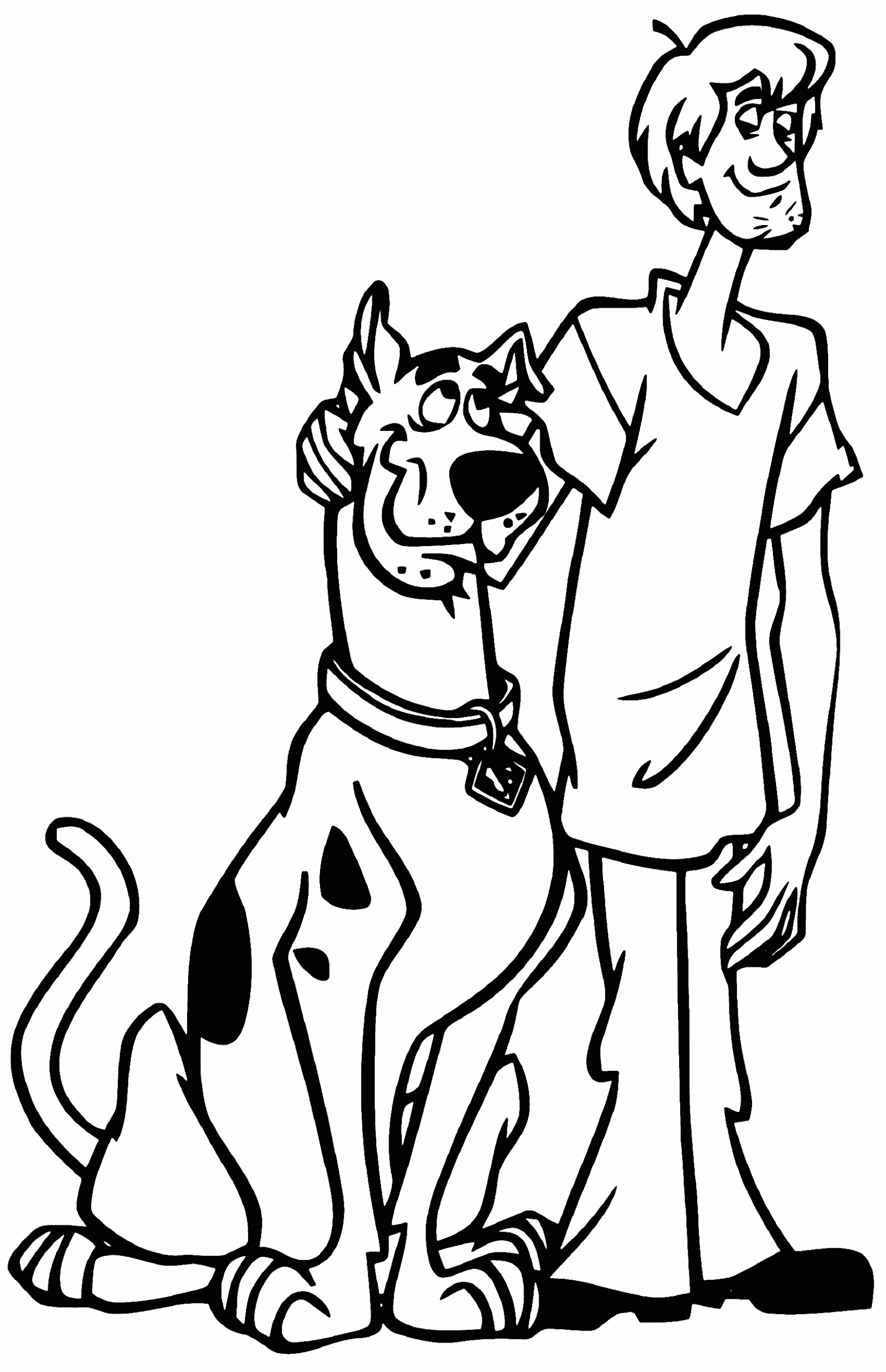 Scooby Doo and Shaggy Coloring Page