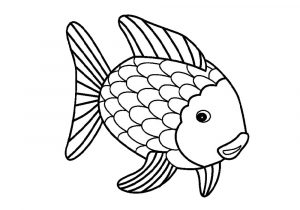 Colorful Rainbow Fish Coloring Pages