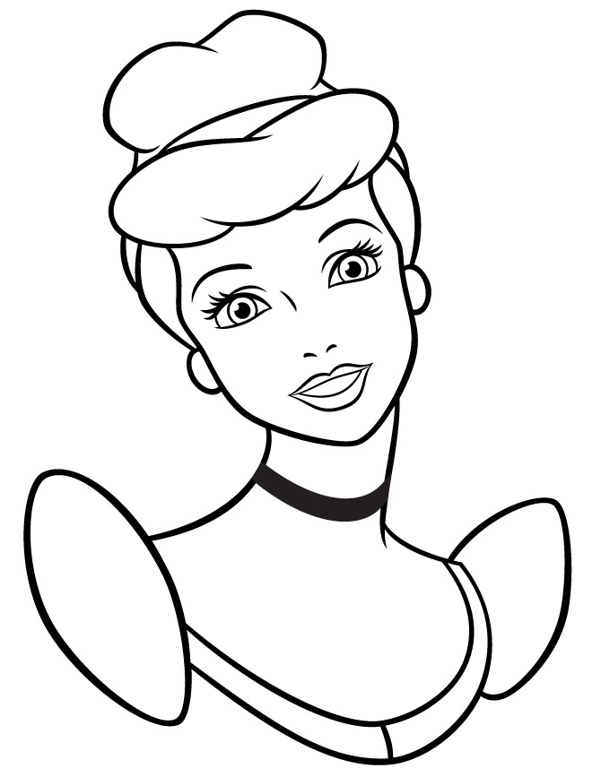 Easy to Draw and Color Cinderella Coloring Pages