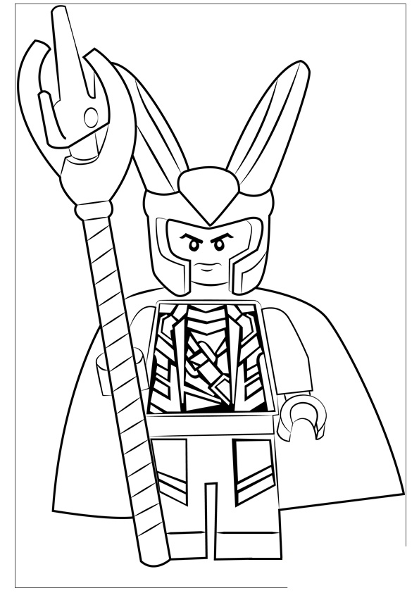 Lego Loki Villain Avengers Coloring Pages