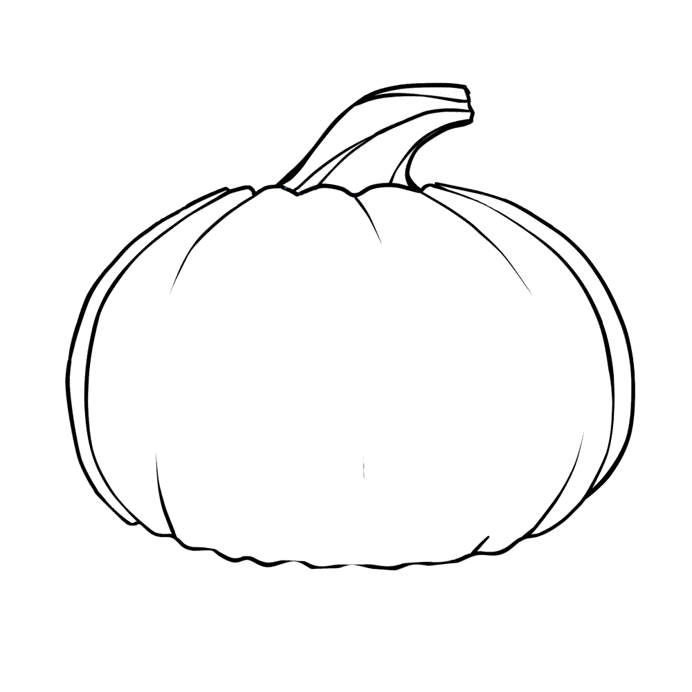 Plain and Easy Pumpkin Coloring page