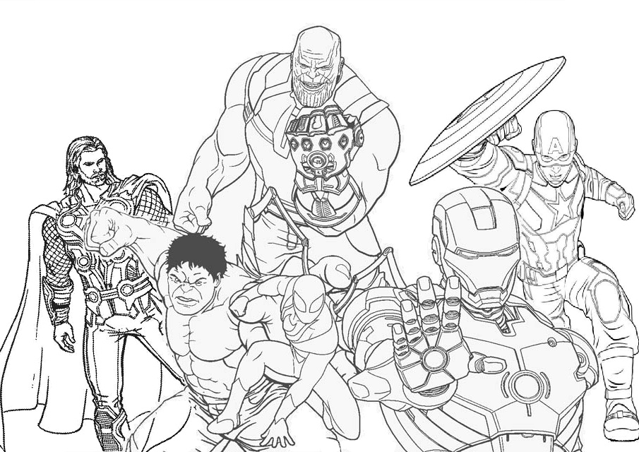 Download 27 Printable Avengers Coloring Pages: Easy & Hard PDF ...