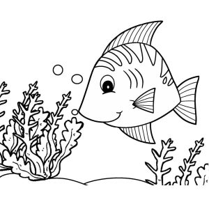 Printable Tropical Fish Coloring Pages