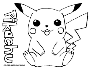 Pikachu Images: Pokemon Coloring Pages Pikachu Cute