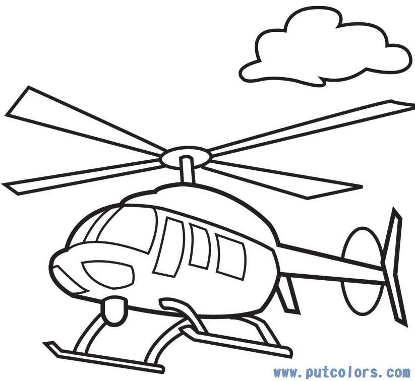 Helicopter Images For Coloring 1