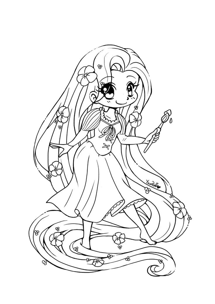 Cute Baby Rapunzel Coloring Pages Coloring Pages
