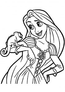 Easy Printable Rapunzel Tangled Coloring Pages