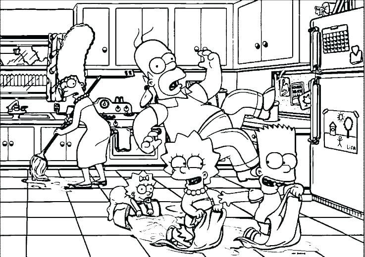 Funny Simpsons Family Free Coloring Pages Simpsons Hard And Difficult Adult Coloring Pages