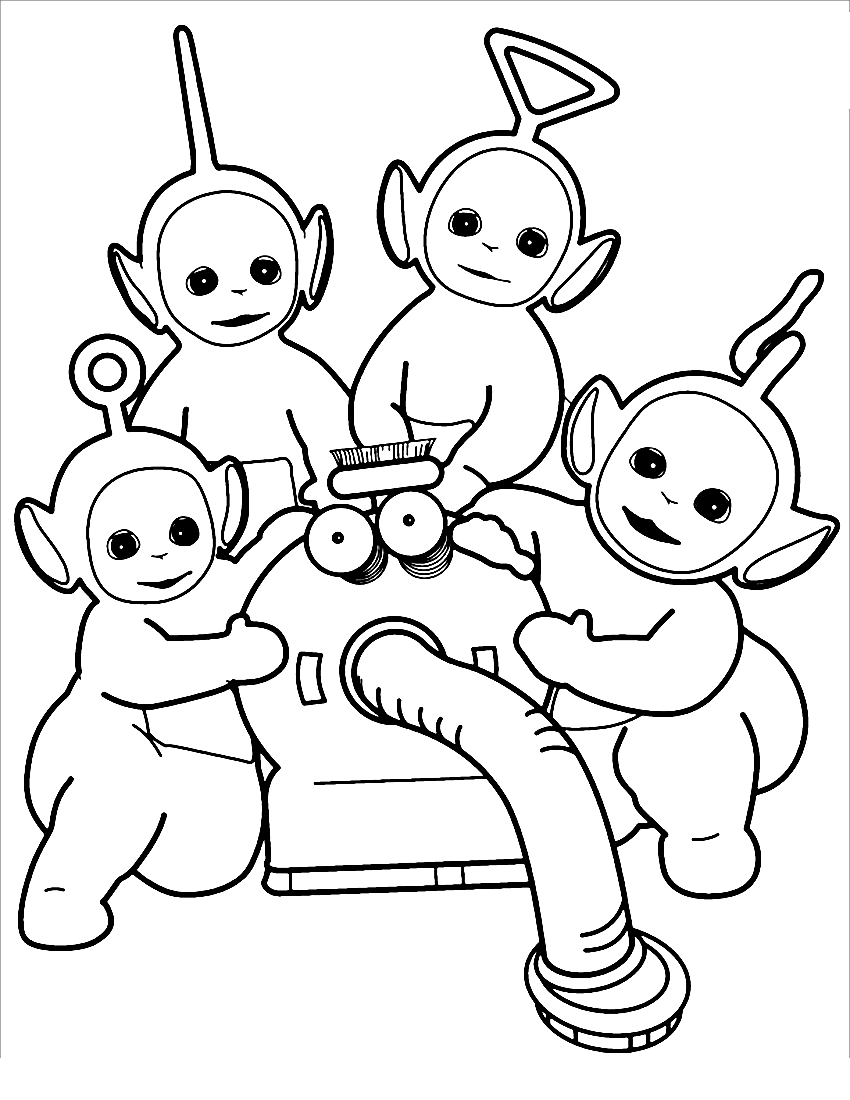 Teletubbies Coloring Pages for Toddlers - Print Color Craft