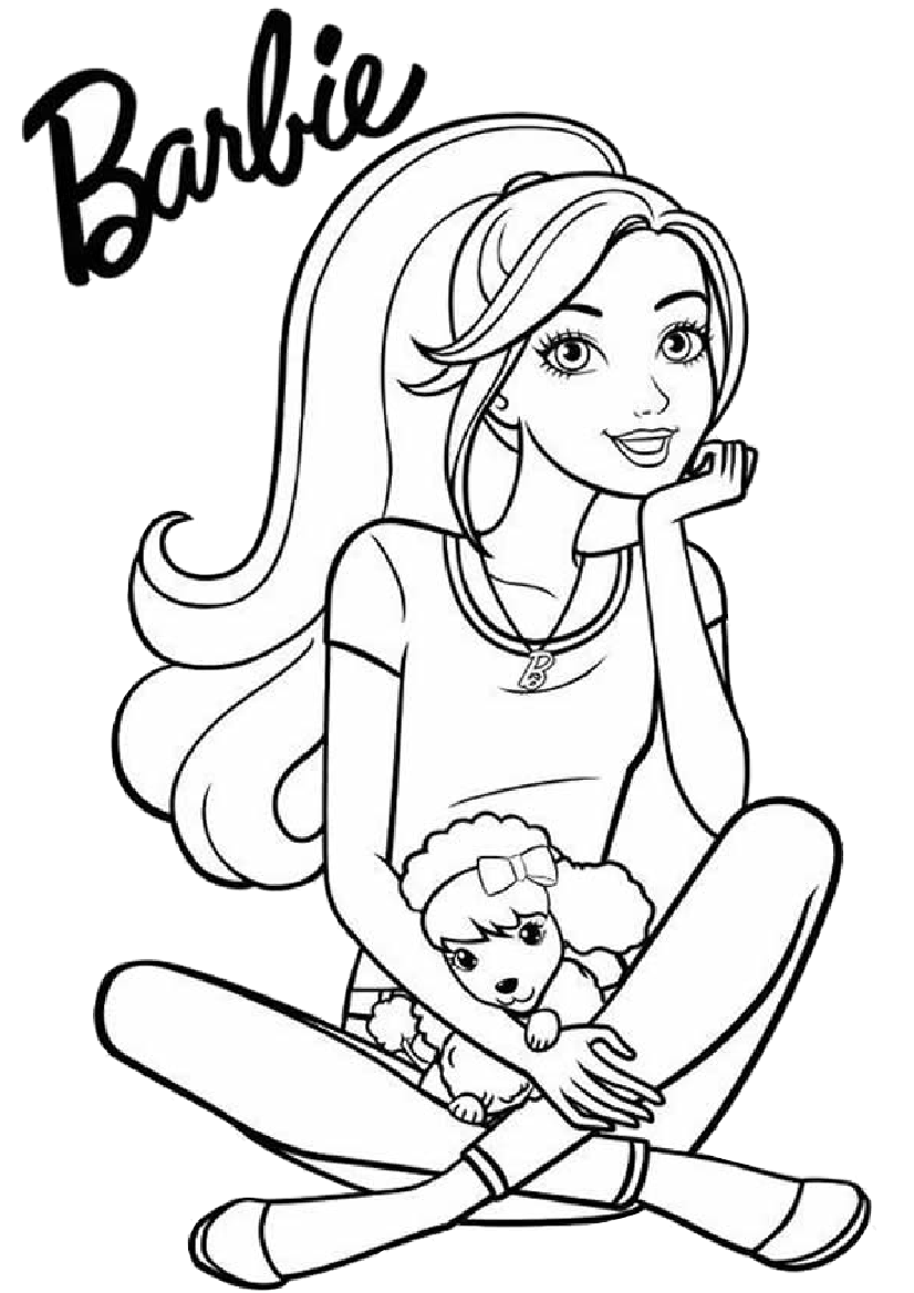 Barbie Coloring Pages Sketch Coloring Page