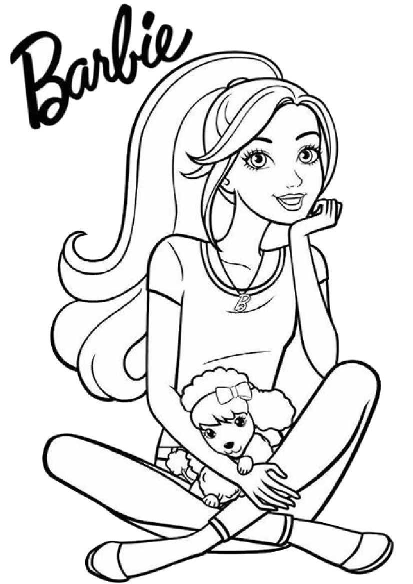 Download 87 Printable Barbie Coloring Pages for Girls: Hard and Easy Pages