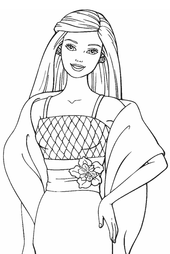 85+ Barbie Coloring Pages for Girls : Barbie Princess , Friends and ...