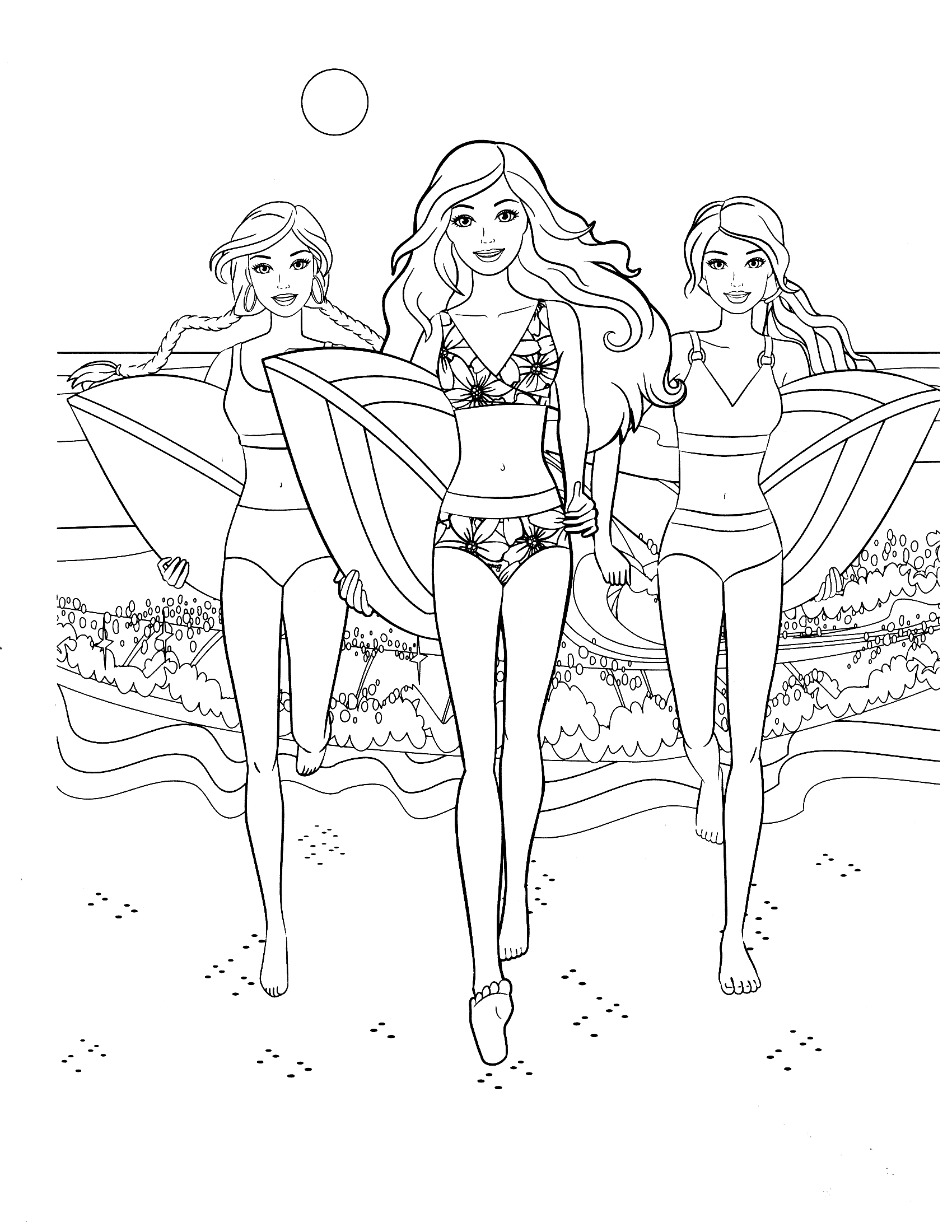 barbie and friends coloring pages  Coloring Page