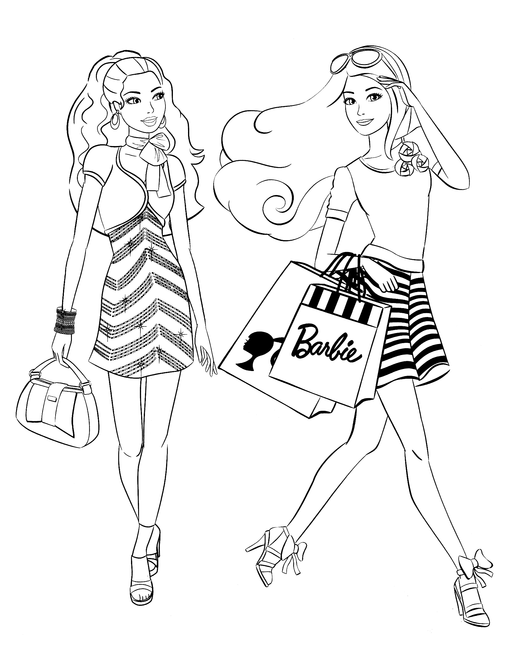 Printable Barbie Coloring Pages - Printable World Holiday