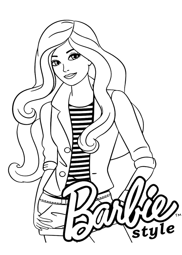 Style Barbie Doll Printable Coloring Pages