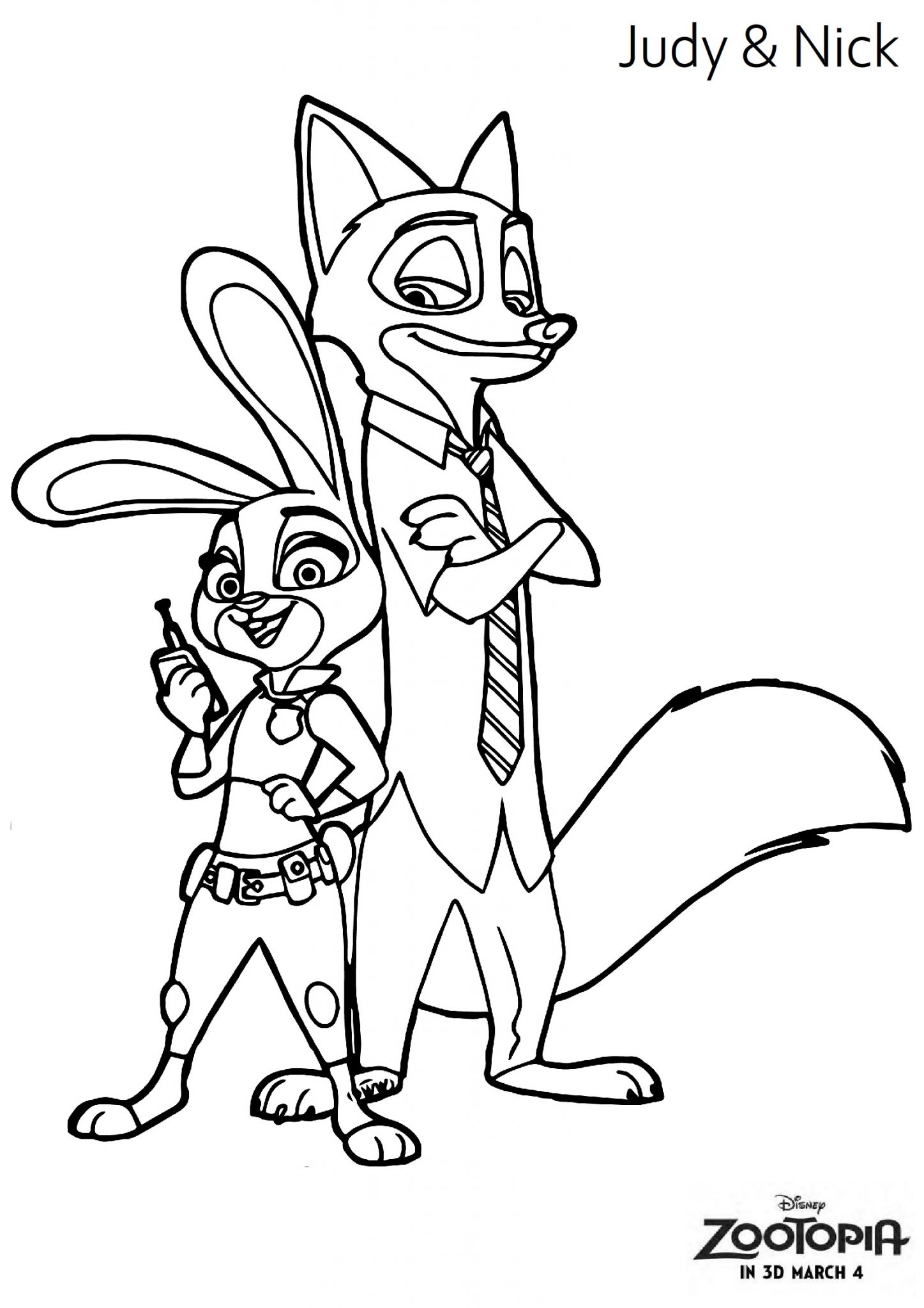 44 Zootopia Coloring Pages: Printable PDF (Updated) - Print Color Craft