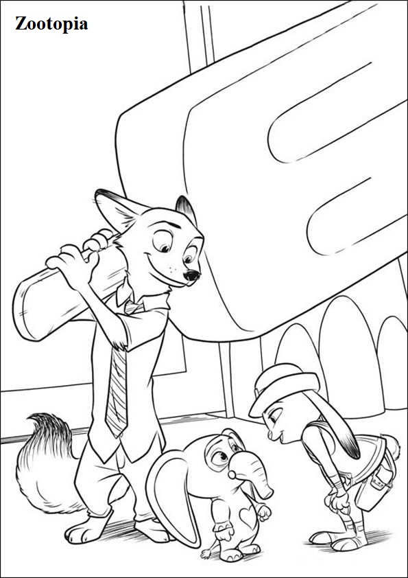 Zootopia Printable Coloring Page