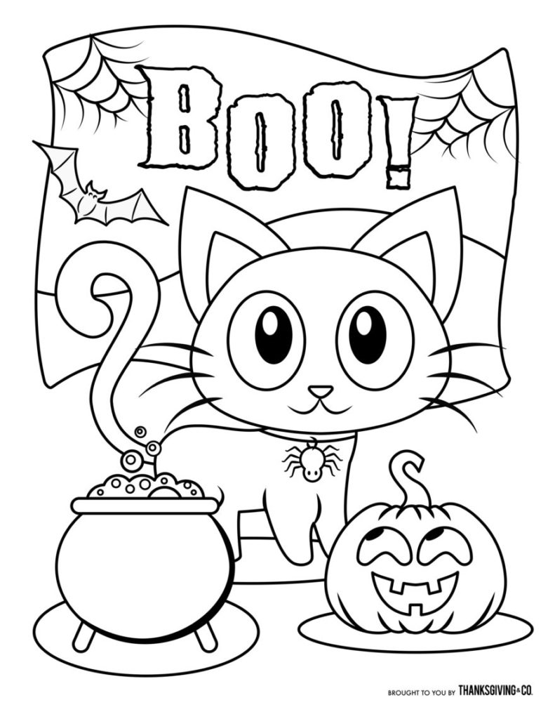 8 Spooky Halloween Coloring Pages (Updated 8): Printable PDF