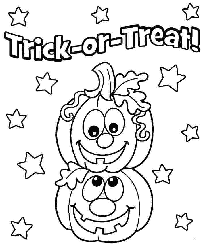 Download Smiling Cute Halloween Pumpkins Pages to color for ...