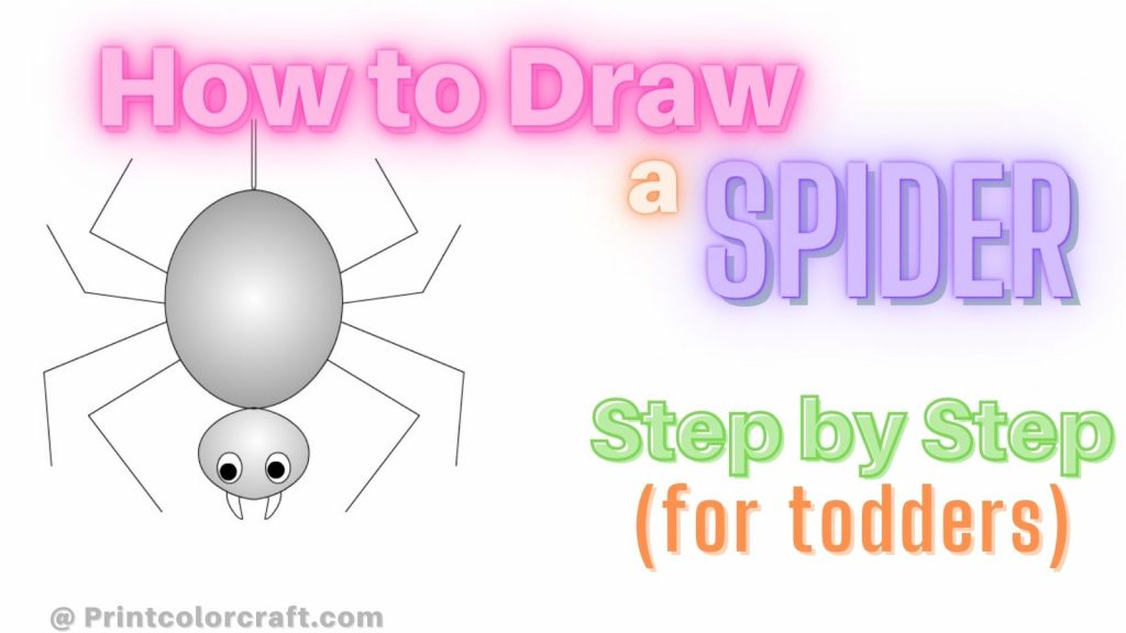 How to Draw a Spider for this Halloween (Toddlers)